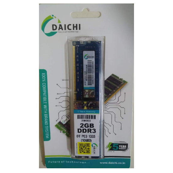 Daichi Memory Upgrade 2GB 1 x 2GB DDR3 PC3 DDR3-1333MHZ